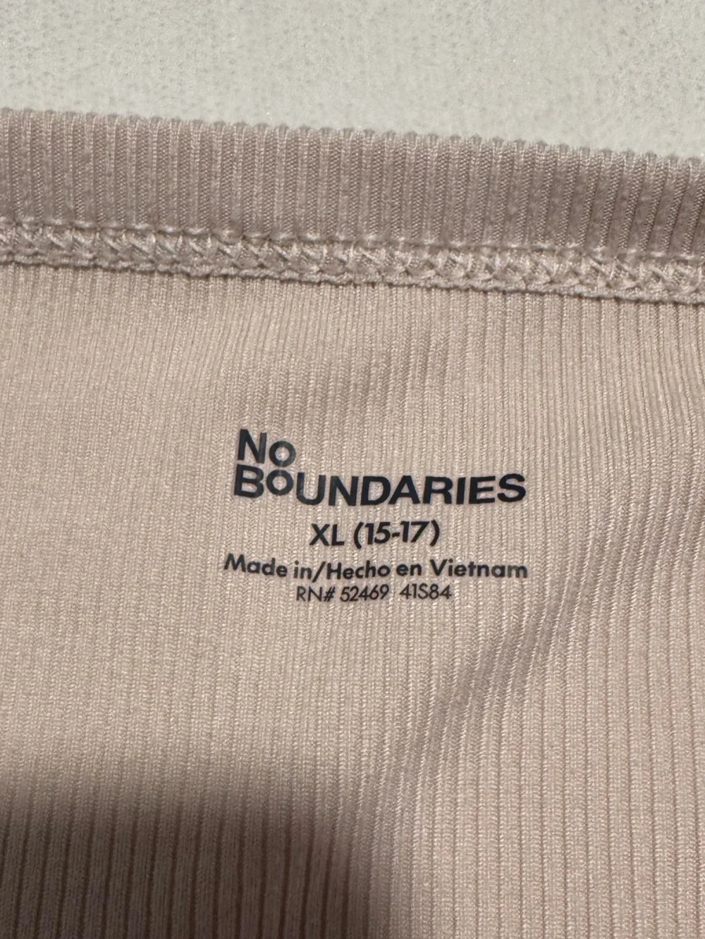 No Boundaries Nude Ribbed Cami Tank Top